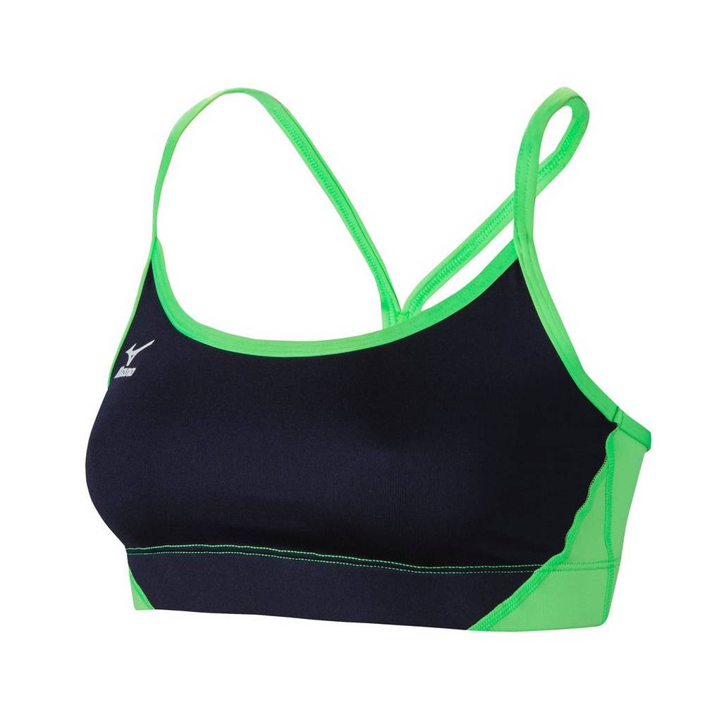 Reggiseno Sportivo Mizuno Pallavolo Hybrid Donna - Blu Marino/Verdi - 34179-LJHE